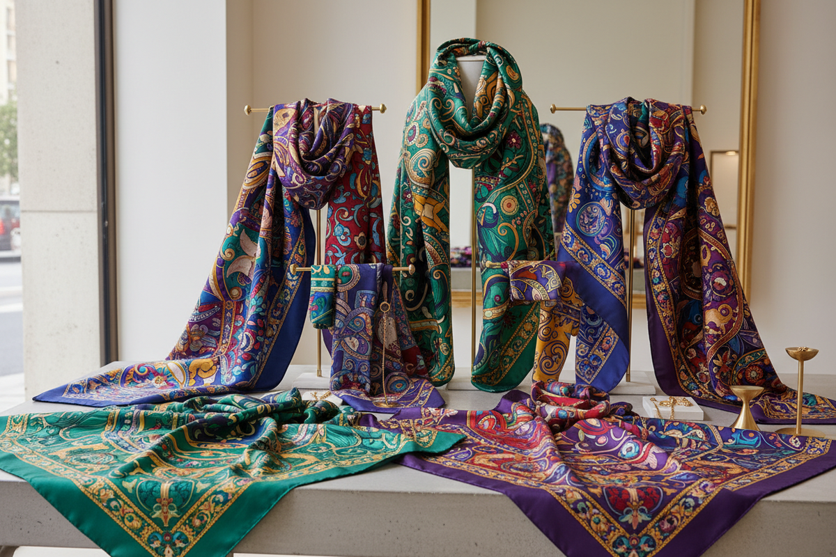 Sélection de foulards imprimés L'Art du Carré