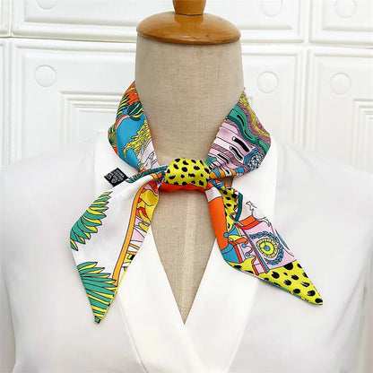 Foulard Slim Léopard en Soie