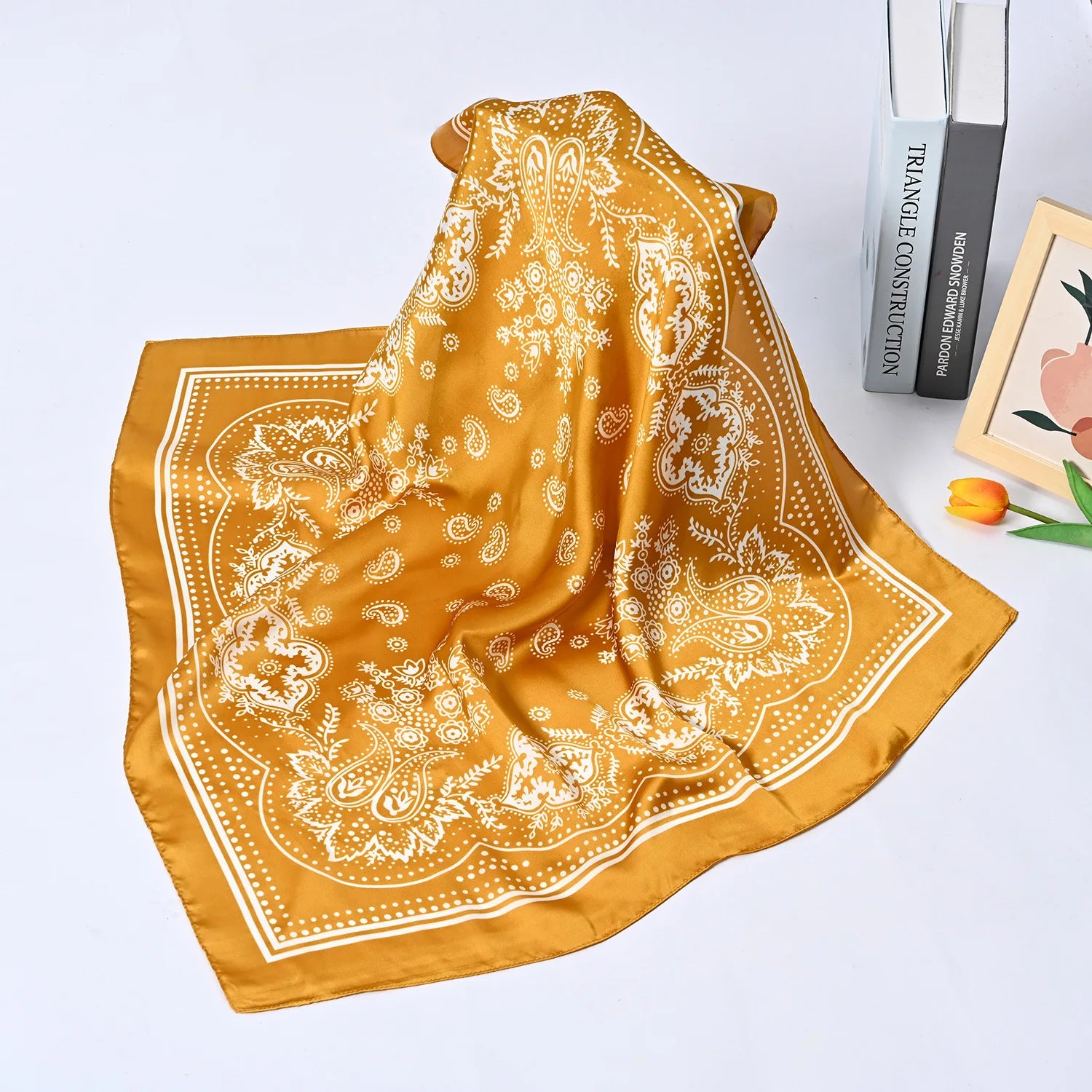 Foulard Carré Satin 70x70cm Bohème Chic