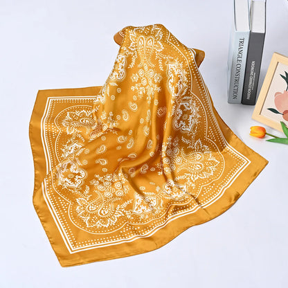 Foulard Carré Satin 70x70cm Bohème Chic