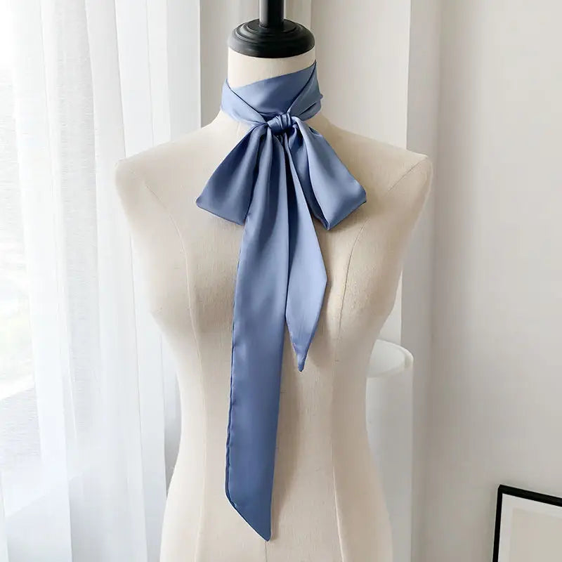 Foulard Étroit en Satin de Soie Luxe 5x200cm