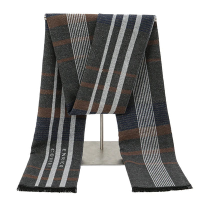 Foulard Homme Coton Patchwork Rayé Doux
