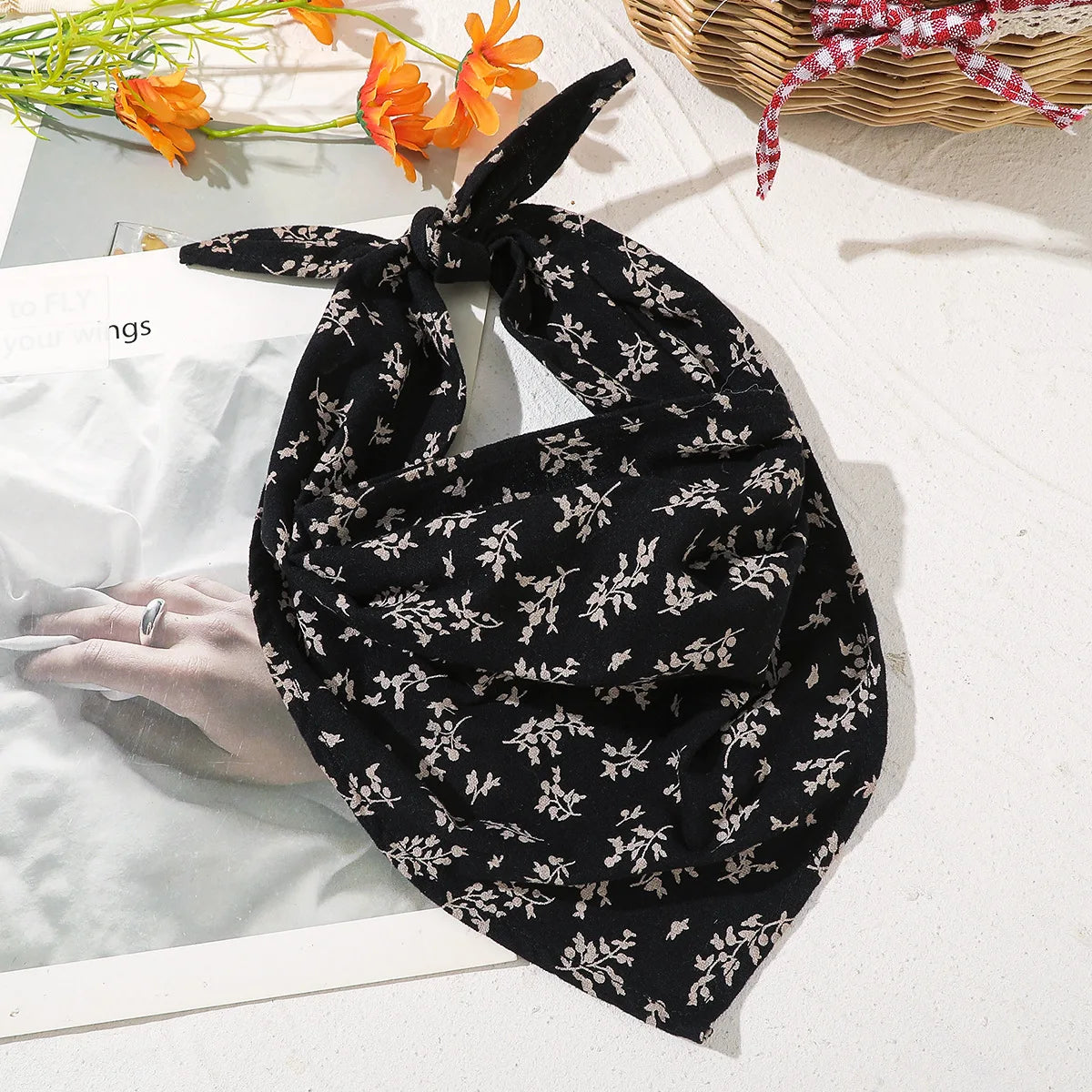Foulard Rétro Y2K Bohème pour Cheveux