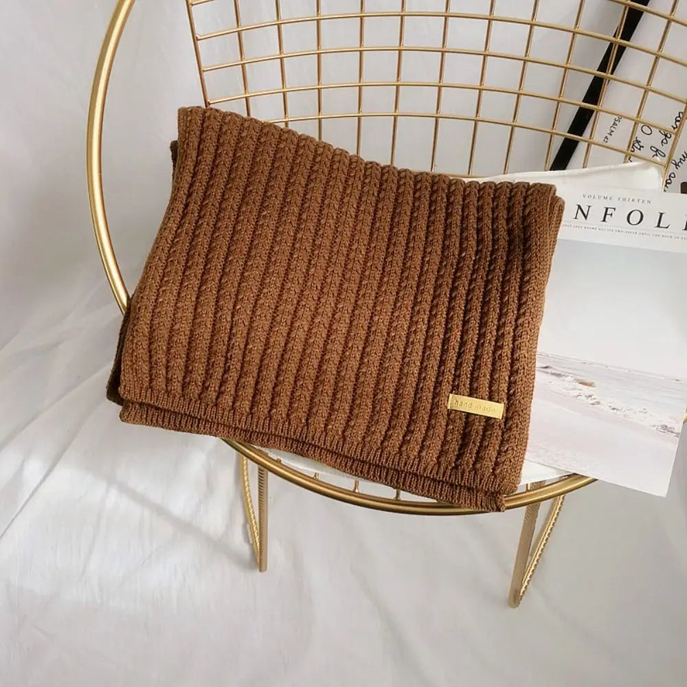 Foulard Vintage Laine Tricotée - Chaleur & Style Unisexe