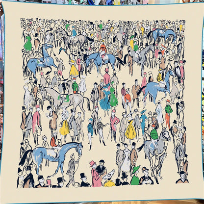Foulard Carré Soie & Cachemire Imprimé Animal 