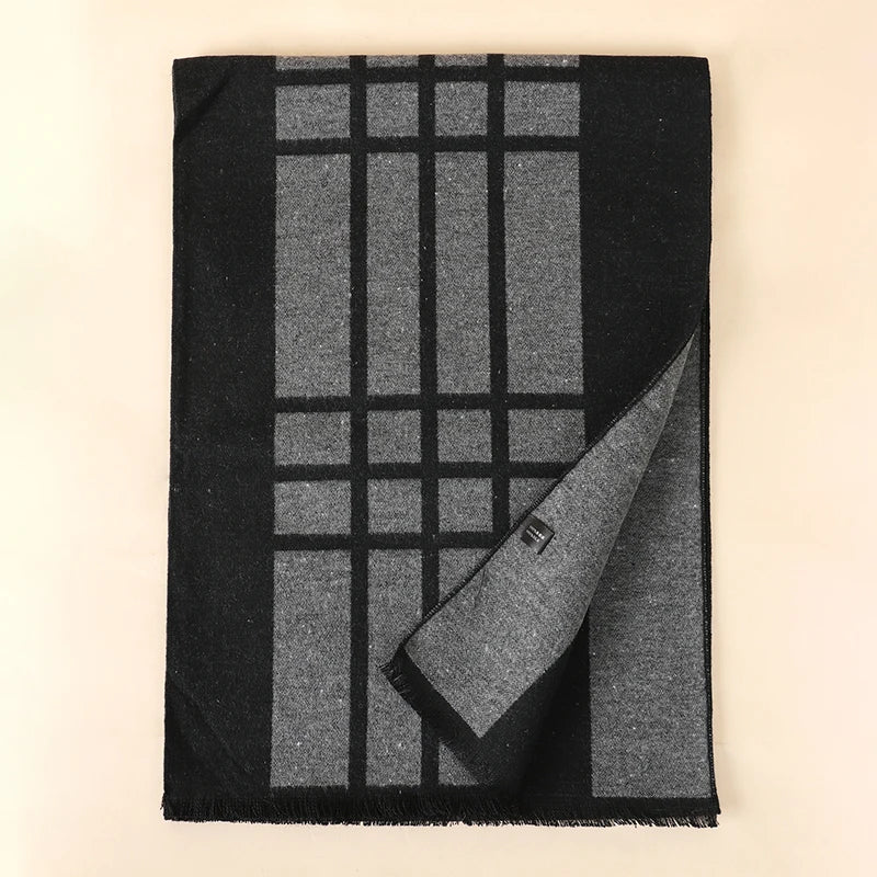 Foulard Homme Coton Patchwork Rayé Doux