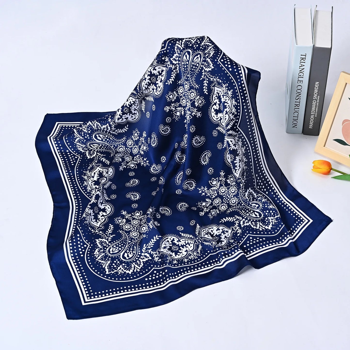 Foulard Carré Satin 70x70cm Bohème Chic
