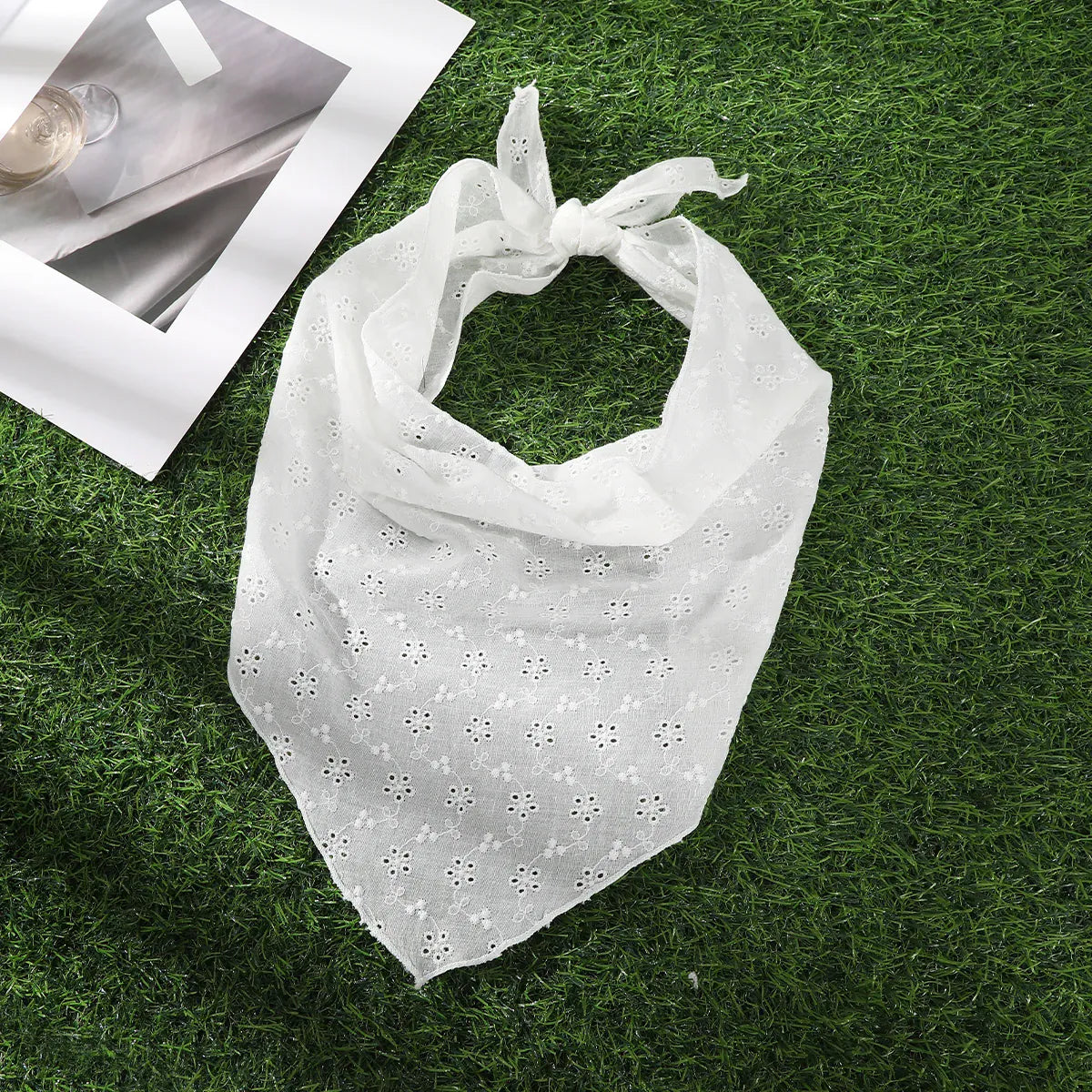 Foulard Triangle Fleuri Vintage 