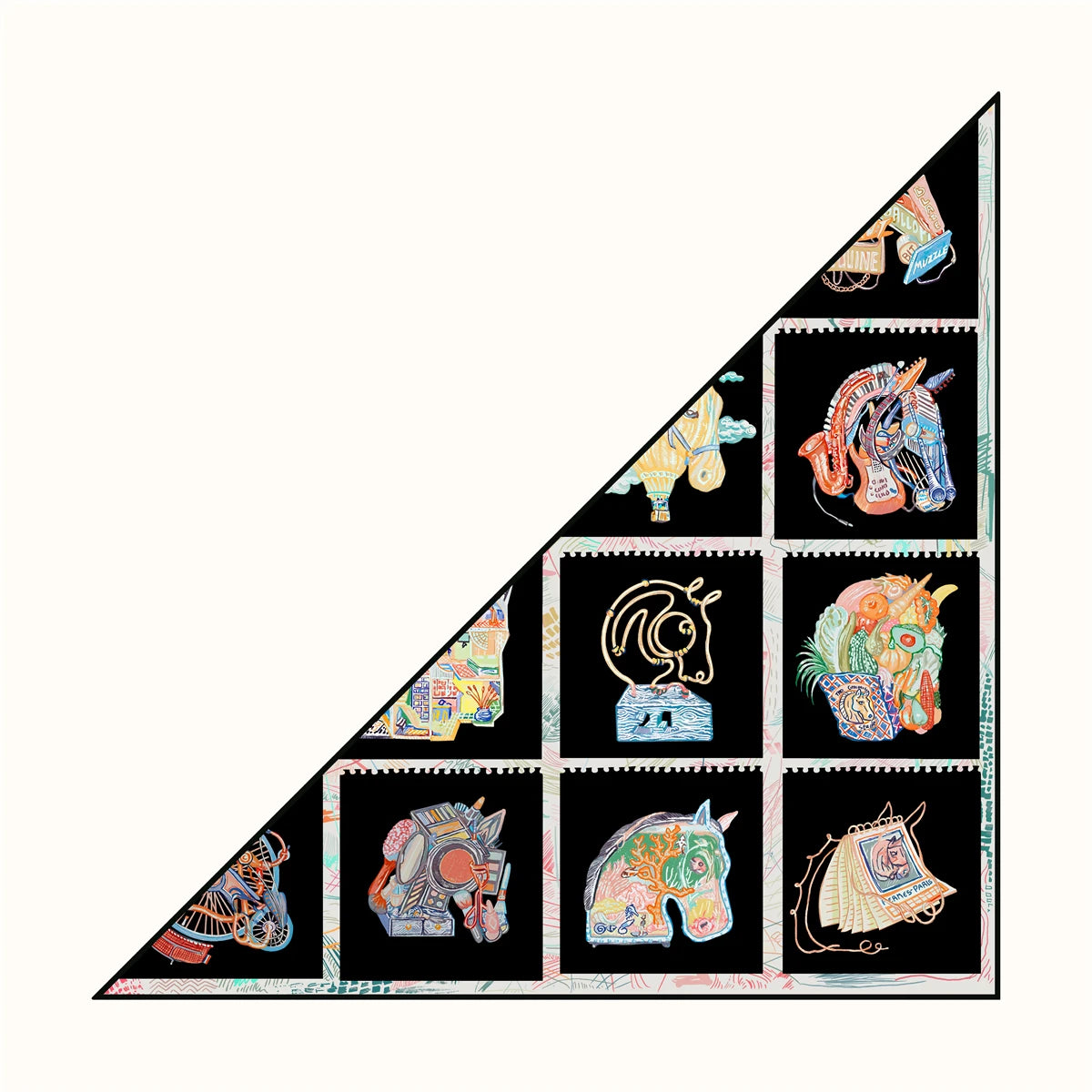 Foulard Femme en Soie Sergé - Motifs Floraux & Colorés