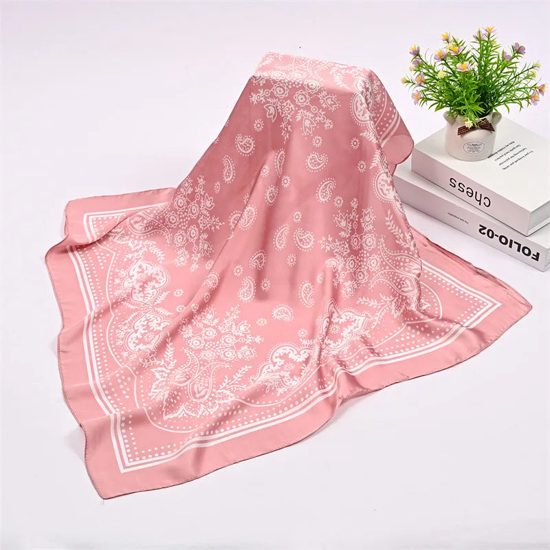 Foulard Carré Satin 70x70cm Bohème Chic