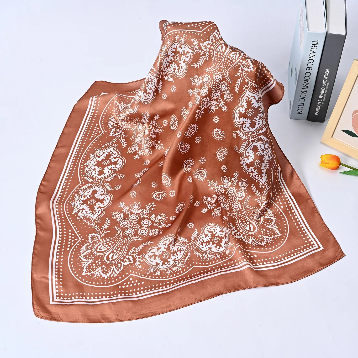 Foulard Carré Satin 70x70cm Bohème Chic