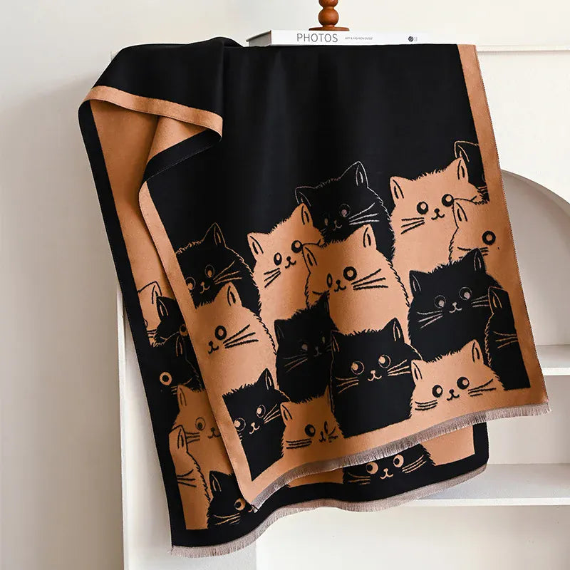 Foulard Cachemire Chat