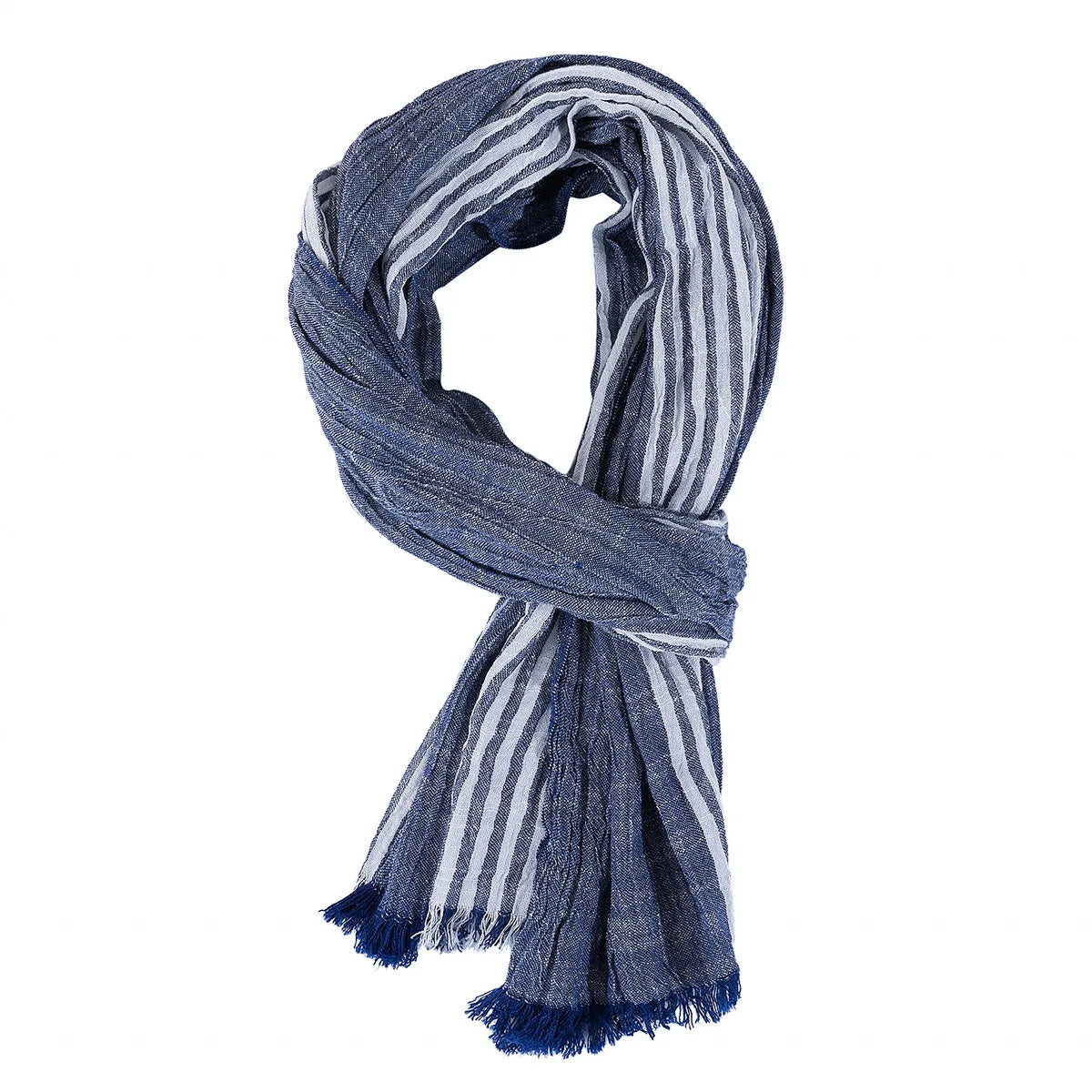 Foulard Homme Coton & Lin Rayé Patchwork