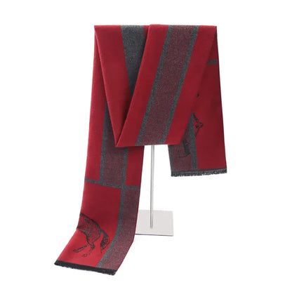 Foulard Homme Cachemire Motif Cheval