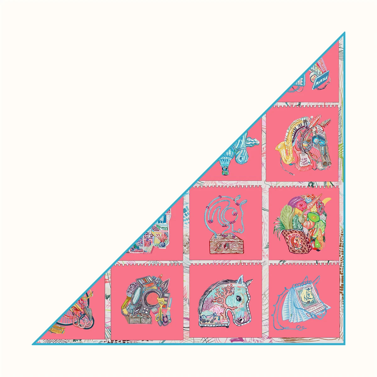 Foulard Femme en Soie Sergé - Motifs Floraux & Colorés
