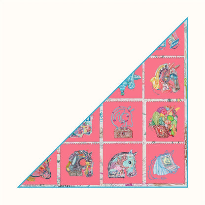 Foulard Femme en Soie Sergé - Motifs Floraux & Colorés