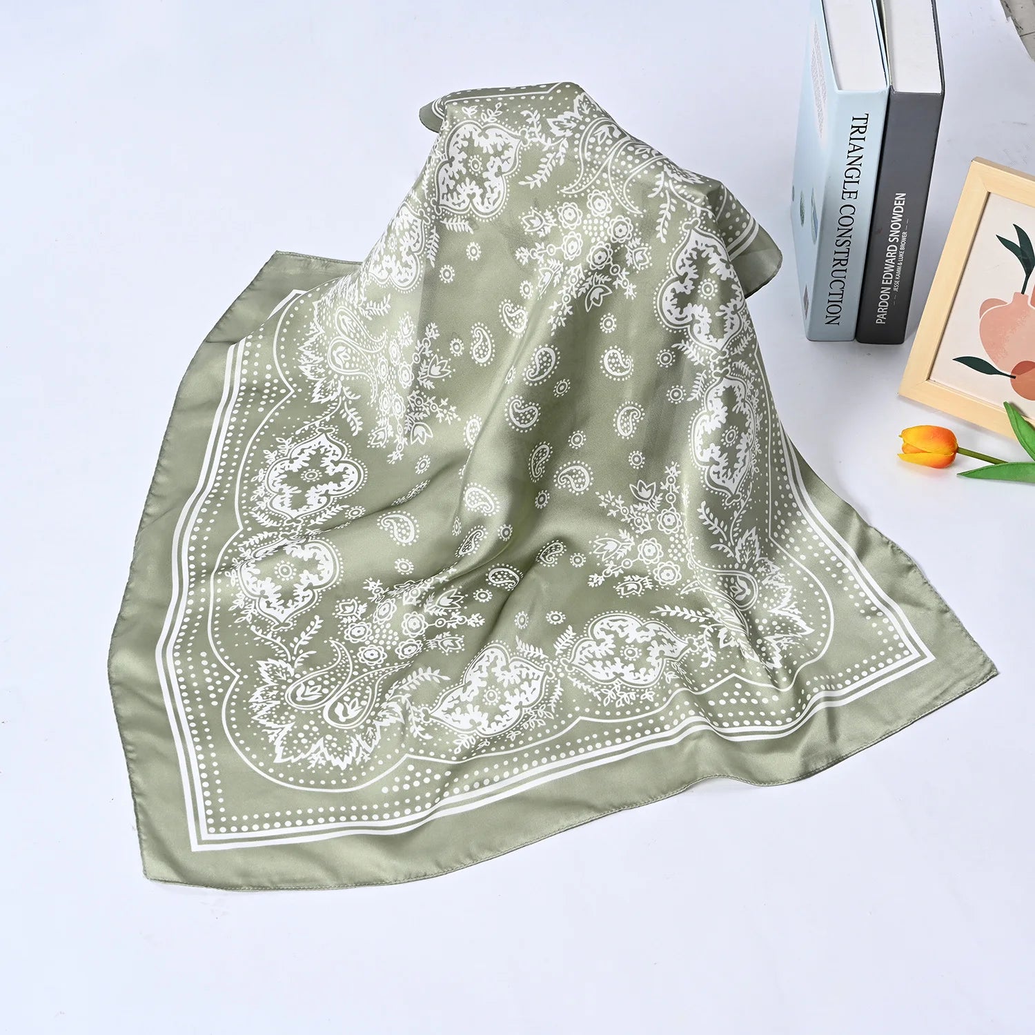 Foulard Carré Satin 70x70cm Bohème Chic