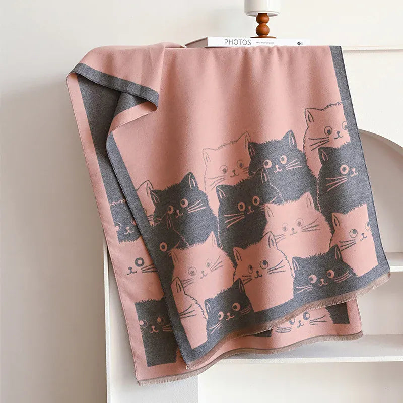 Foulard Cachemire Chat