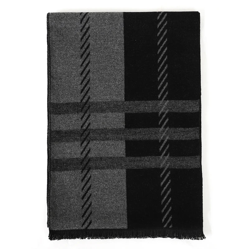 Foulard Homme Coton Patchwork Rayé Doux