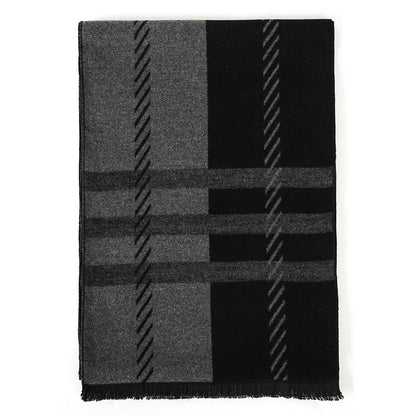 Foulard Homme Coton Patchwork Rayé Doux