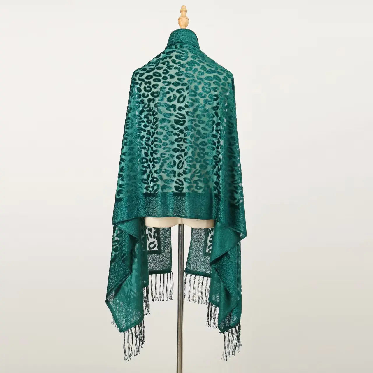 Foulard Soie Dentelle Motif Floral Dégradé