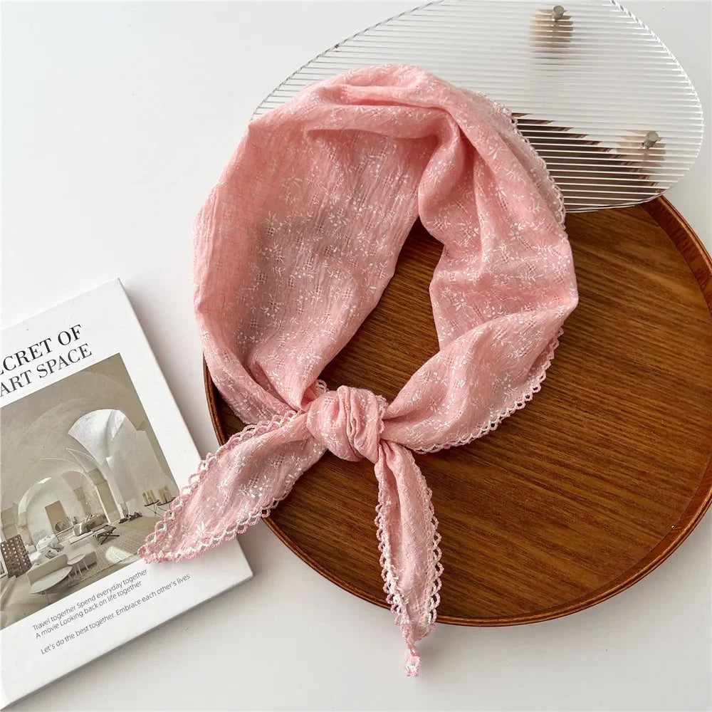 Foulard d'été floral bohème triangulaire
