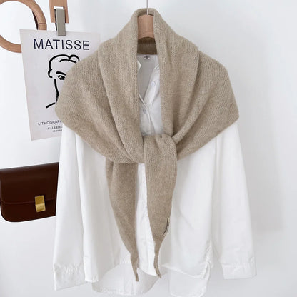 Foulard Laine Triangle Femme - Douceur & Style Hivernal