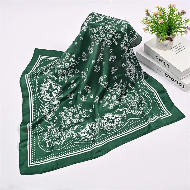 Foulard Carré Satin 70x70cm Bohème Chic