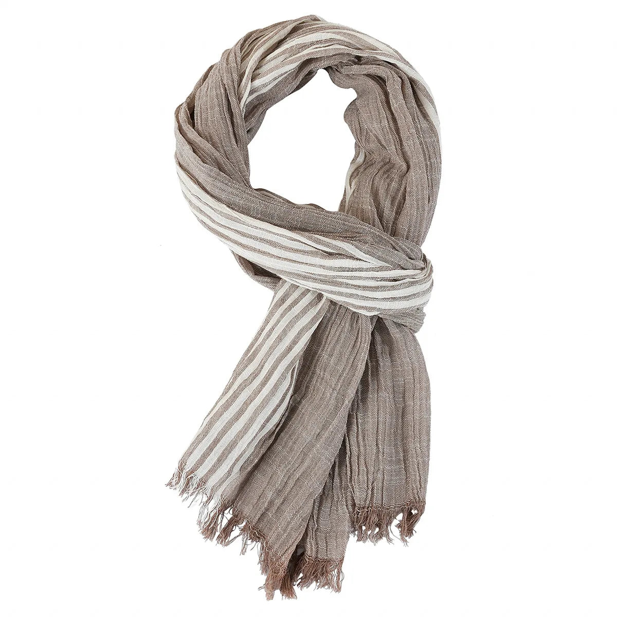 Foulard Homme Coton & Lin Rayé Patchwork