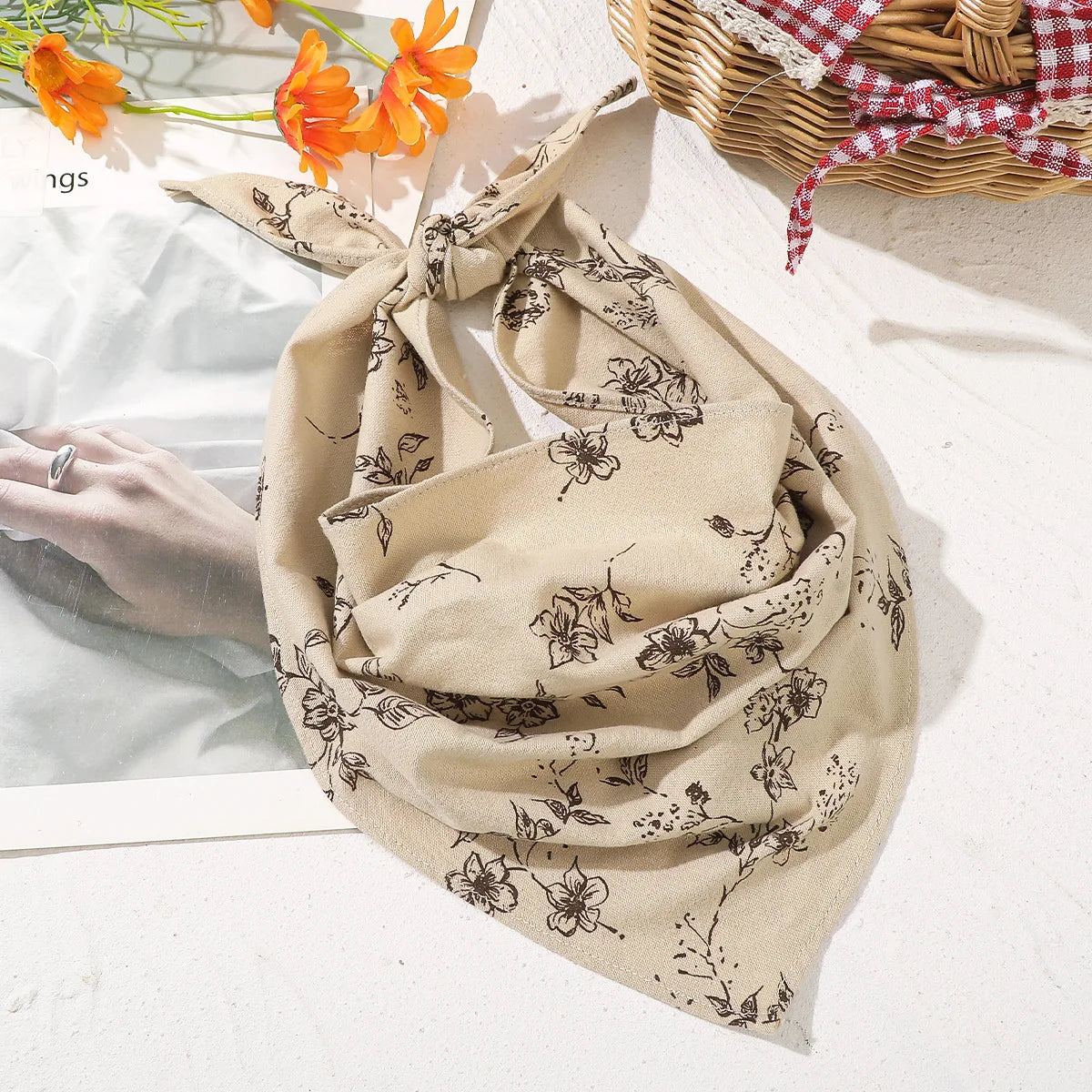 Foulard Rétro Y2K Bohème pour Cheveux