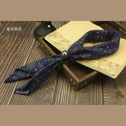 Foulard Cravate Homme Coton Motif Floral Vintage