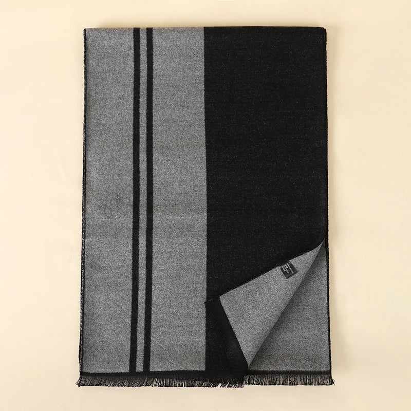 Foulard Homme Coton Patchwork Rayé Doux