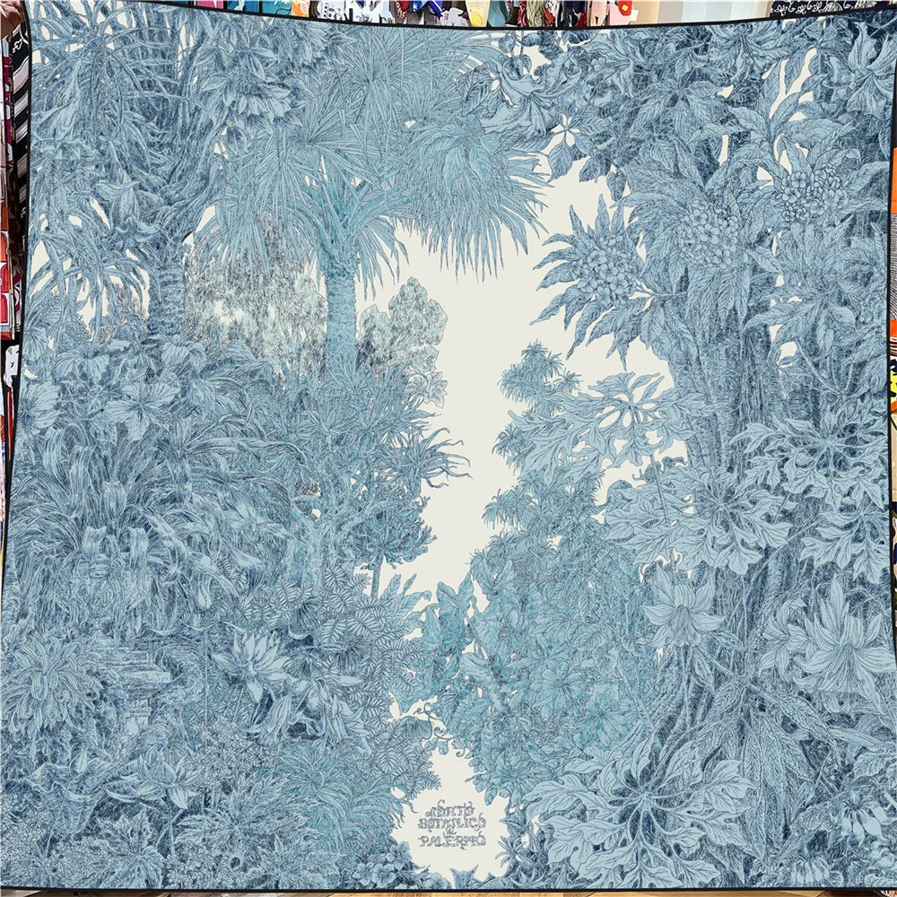 Foulard Carré Soie & Cachemire Imprimé Animal 
