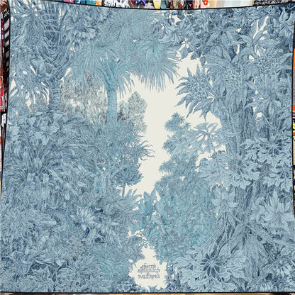 Foulard Carré Soie & Cachemire Imprimé Animal 