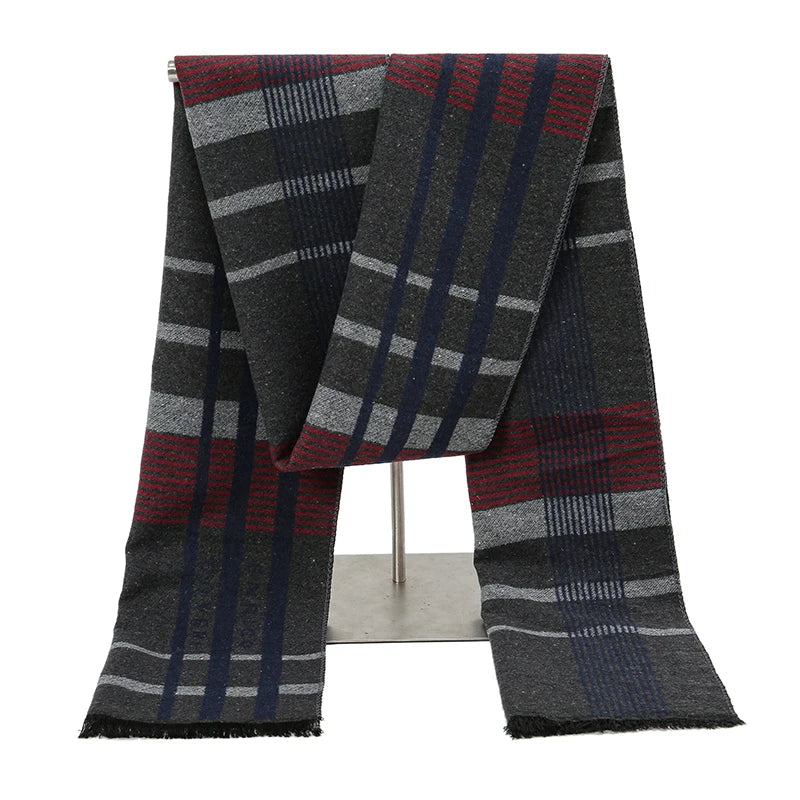 Foulard Homme Coton Patchwork Rayé Doux