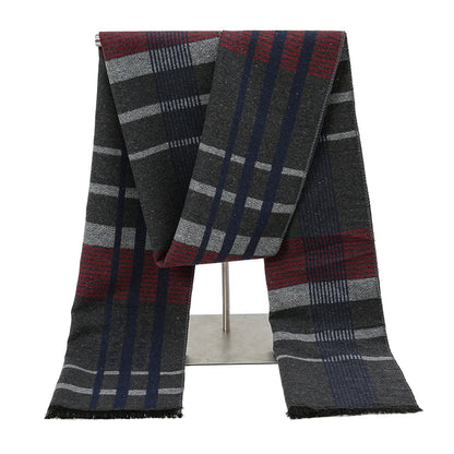 Foulard Homme Coton Patchwork Rayé Doux