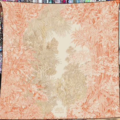 Foulard Carré Soie & Cachemire Imprimé Animal 