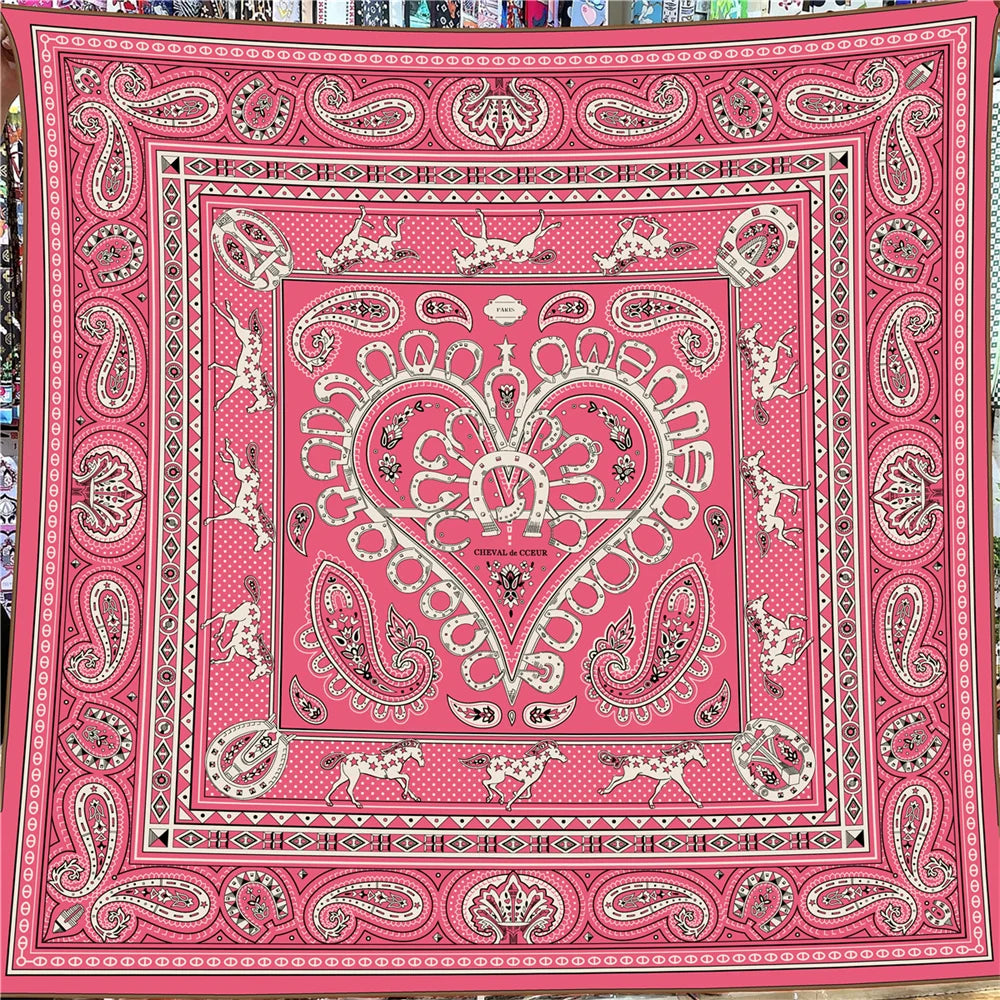 Foulard Carré Soie & Cachemire Imprimé Animal