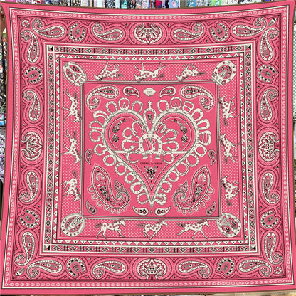Foulard Carré Soie & Cachemire Imprimé Animal