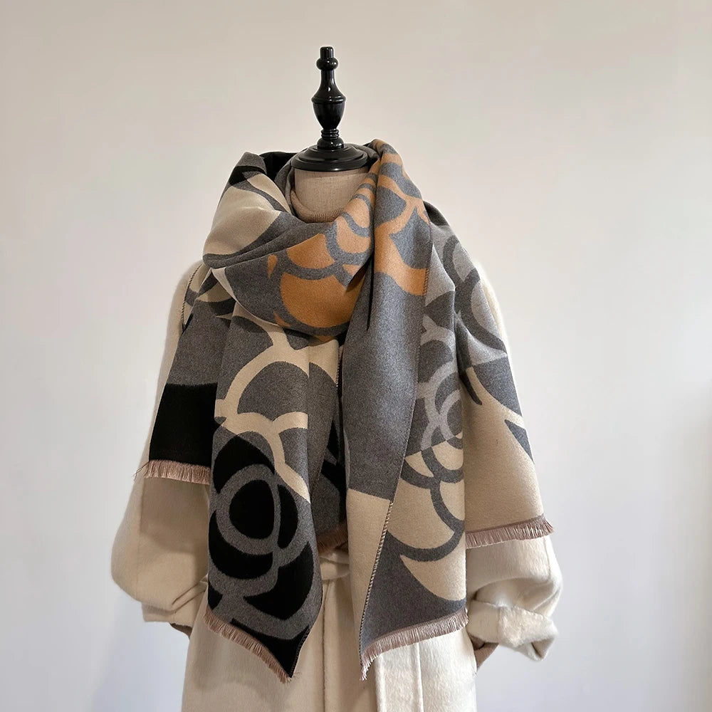 Foulard Luxe Cachemire Femme - Douceur & Chaleur Hivernale