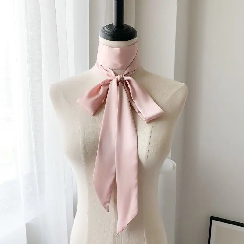 Foulard Étroit en Satin de Soie Luxe 5x200cm