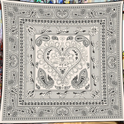 Foulard Carré Soie & Cachemire Imprimé Animal 