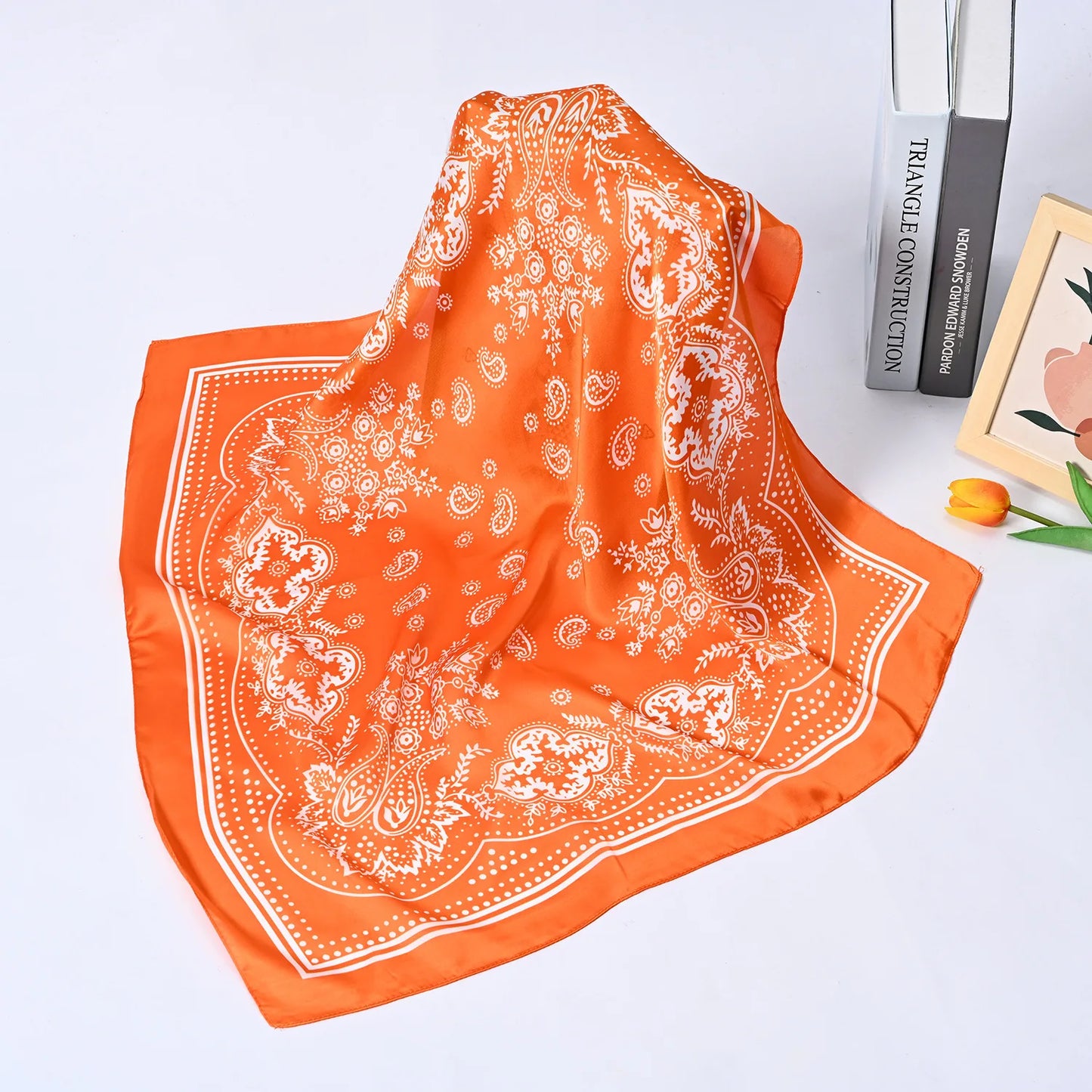 Foulard Carré Satin 70x70cm Bohème Chic