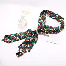 Foulard Carré Soie Homme Imprimé Vintage