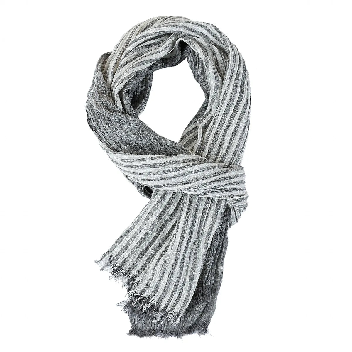 Foulard Homme Coton & Lin Rayé Patchwork