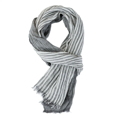 Foulard Homme Coton & Lin Rayé Patchwork