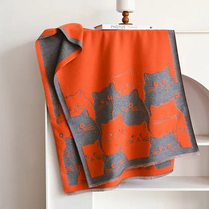 Foulard Cachemire Chat