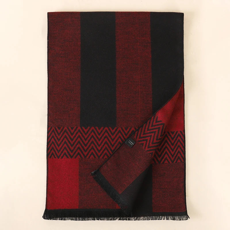 Foulard Homme Coton Patchwork Rayé Doux