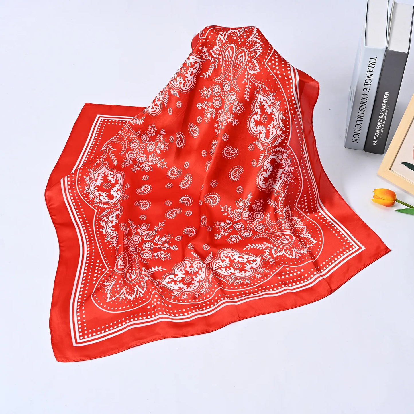 Foulard Carré Satin 70x70cm Bohème Chic