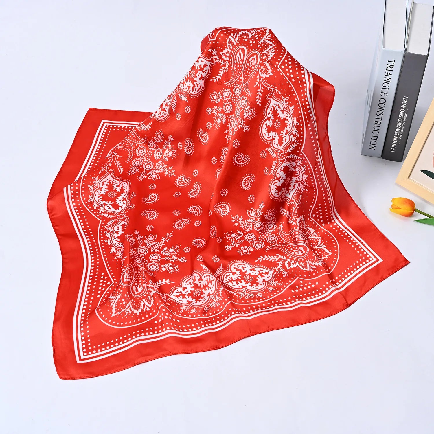 Foulard Carré Satin 70x70cm Bohème Chic